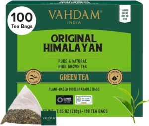 -40% 14,54€/16,16€ AMAZON  VAHDAM, Himalayan Té Verde (100  Bolsitas Piramidales De Té) 100% Pura Y Natural | Envasado Fresco En La India | Caliente, Frío O Como Kombucha. Hasta el 1dic.