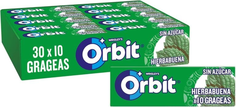 -42% 13,42€/14,13€ AMAZON Orbit Chicles Sabor Hierbabuena – Paquete De 30 X 14 Gr – Total: 420 Gramos, 30 Unidades. Hasta el 1dic.