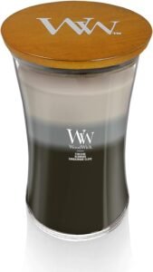 -59% 15,97€ AMAZON WoodWick Trilogy vela perfumada grande en forma de reloj de arena con Pluswick Innovation. Maderas cálidas. Hasta el 1dic.