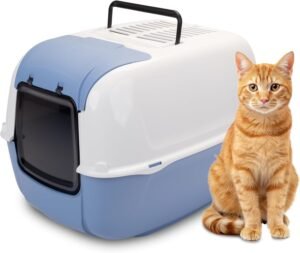 -54% 14,80€ AMAZON Arenero cerrado para gatos Ferplast PRIMA, retiene olores, excelente ventilación, 57,5 ​​x 51,5 x 22 cm (alto), Azul. Hasta el 1dic.