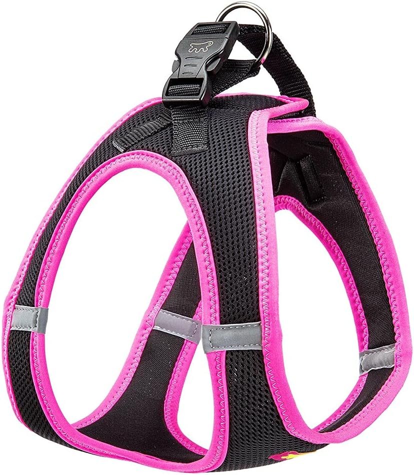 -74 % 8,80€ – AMAZON – Ferplast Arnés Perro Grande Kaori XL, Arnés Perro Transpirable, Acolchado y Ajustable, Fácil de Llevar, Bordes Reflectantes, Pecho 54-60 cm. Rosa