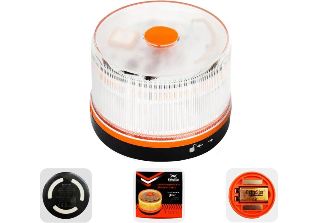 20,85€ Oferta flash – AMAZON- HIBRON EXTRASTAR Luz Emergencia Baliza V16 Homologada DGT con Geolocalización, Baliza Coche Conectada DGT 3.0, Datos Incluidos hasta 12/2038
