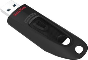 16,95€ Ahorras 42% – AMAZON – SanDisk Ultra 128 GB, USB 3.0 flash drive, with up to 130 MB/s read speed, Black. Hasta 10 veces más rápido que las unidades flash USB 2.0 estándar
