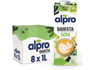 8,00€ Ahorras 56% – AMAZON – Alpro Bebida Vegetal de Soja Barista – Pack de 8 x 1L. Fuente de proteína vegetal, fibra y naturalmente baja en grasas saturadas