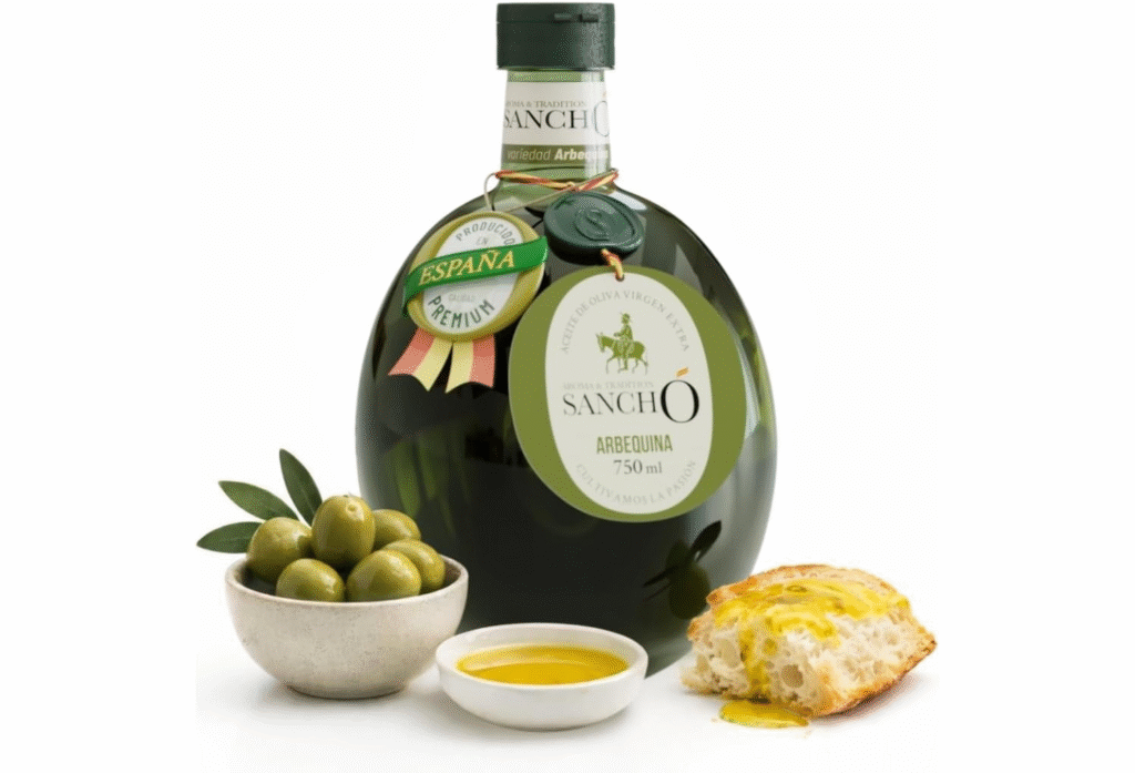 13,00€ Ahorras 51% – AMAZON – Aceite de oliva virgen extra arbequina 750 ml botella de plástico | aove gourmet aromático extraído en frío | aceite premium español para consumo diario | Sancho la Mancha, DOP Campo de Montiel.