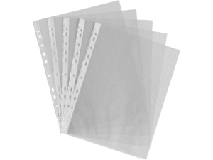 2,25€ Ahorras 67% – AMAZON – 50 fundas perforadas de plástico A4 de 30 micras para carpetas, archivadores, carteras, fundas. Bolsillos perforados A4. Acabado escarchado. Polipropileno de 30 micras. Tira de archivo reforzada y multiperforada. Paquete de 50 unidades
