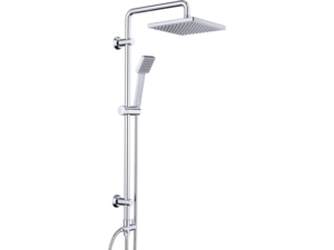 48,90€ Ahorras 39% – AMAZON – JOHO Columna de Ducha sin Grifo sin Termostato  Con Barra Altura Adjustable con  Alcachofa y Cabezal Rociador 20x20cm. Rociador Superior ABS con sistema de ducha anti-cal, boquilla de silicona anti-obstrucción, resistente a la corrosión y resistente a altas temperaturas, fácil de limpiar.