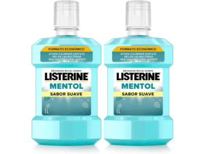 9,59€ Ahorras 27% + cupón de 0,39€ – AMAZON – Listerine Mentol Sabor Suave (2 x 1 L), enjuague bucal con flúor y 0% alcohol, colutorio encías con 24 h de protección, enjuague bucal sin alcohol para un aliento fresco. Con 24 h de protección y 0% alcohol, Listerine Mentol elimina hasta el 99% de las bacterias que causan el mal aliento y previene la gingivitis y la placa.