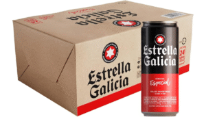 13,76€ Ahorras 23% + cupón de 1.23€ – AMAZON – Estrella Galicia Especial – Cerveza Lager Premium, Pack de 24 Latas x 33 cl, Sabor Ligero y Equilibrado, Galardonada Internacionalmente, 5,5% Volumen de Alcohol. De color dorado brillante y aroma a la cebada y la malta de la que proviene, con notas tostadas y evocaciones a frutos secos