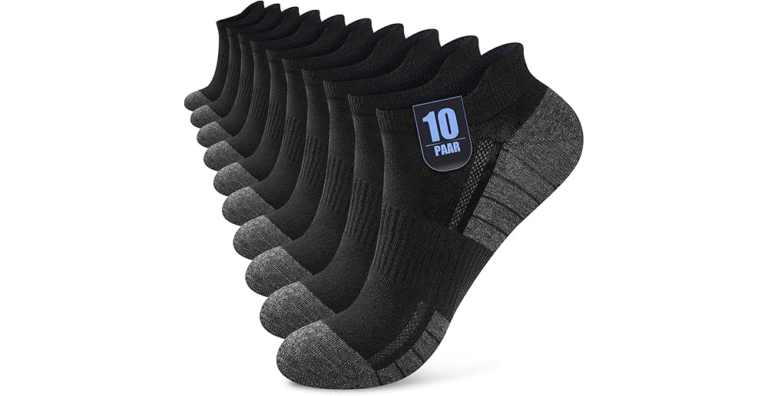 14,99€ Ahorras 55% – AMAZON – 10 Pares Calcetines Tobilleros Hombre Mujer, Calcetines Cortos Algodón Transpirables, Ideales para Deporte, Correr, Casa, Trabajo. Algodón de alta calidad con estructura de malla para una ventilación óptima. Mantienen los pies frescos y secos durante todo el día. Refuerzo en talones y punteras, diseñados para resistir el desgaste en áreas críticas, sin perder suavidad