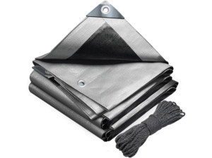 17,96€ Ahorras 33% – AMAZON – VOUNOT® Lona Impermeable Exterior 3x4m, Toldo Reforzado PE 180 g/m² Protección contra UV, con Ojales de Acero Inoxidable y Cuerda, para Leña, Muebles, Jardín, Piscinia, Vehículos, Gris-Negro. Con revestimiento por ambos lados y los bordes cosidos a doble cara, dura más que las lonas convencionales.