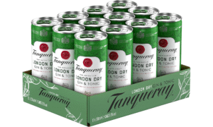10,07€ Ahorras 63% – AMAZON – Tanqueray Ginebras London Dry Gin y Tonic 250 ml x 12. Te permite disfrutar de una gin tonic clásico y de calidad, como si hubiese sido preparada por un bar tender experto. Lista para servir con hielo, una rodaja de lima y a disfrutar.